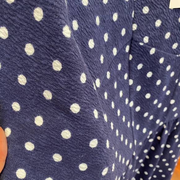 Navy Blue PolkaDotted Sleeveless Dress-Size XXL - Picture 5 of 7